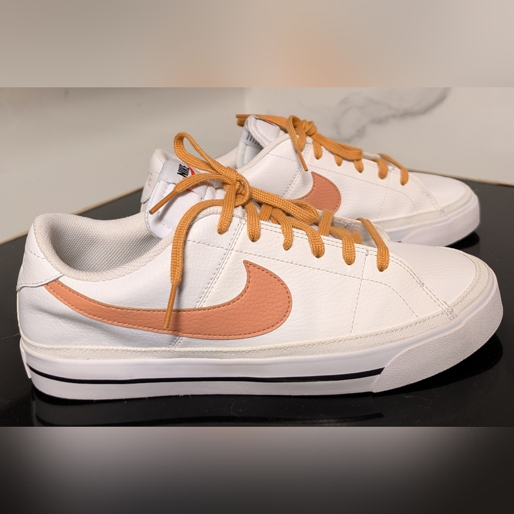 Nike Court Legacy 'White Light Cognac' Sneakers Men's Size 10.5 Like New - Picture 3 of 9